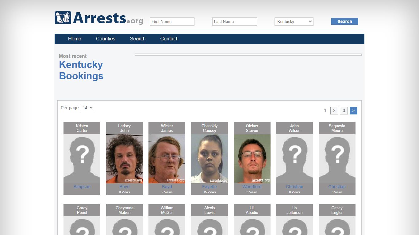 Kentucky Arrests and Inmate Search